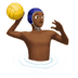 🤽🏾‍♂️ man playing water polo: medium-dark skin tone display on Apple